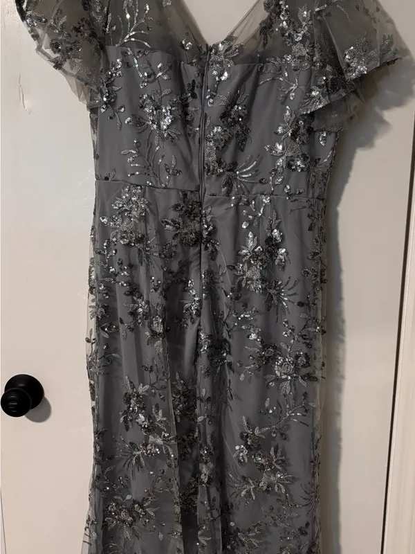 SHEIN Light Blue/Gray Sequin Embellished Dress - Image 2