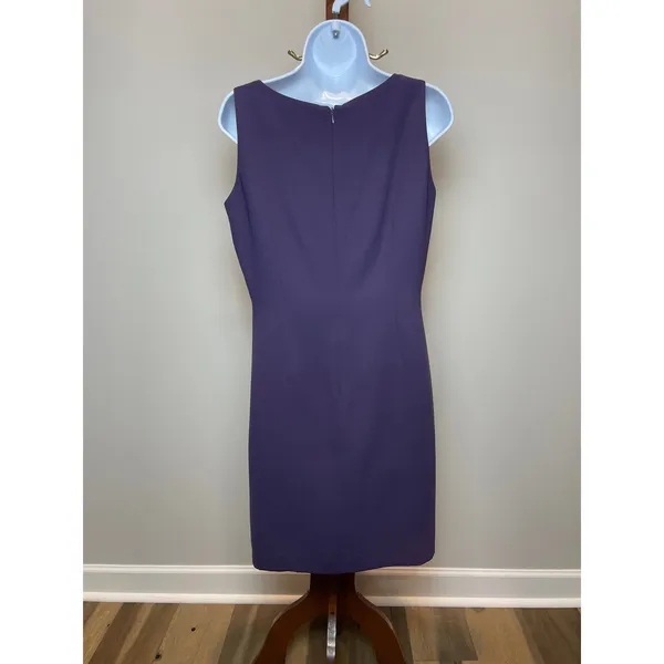 Tyler Gillis Suit Size 8 Purple Vintage 2‑Piece Sleeveless Dress and Blazer Set - Image 5
