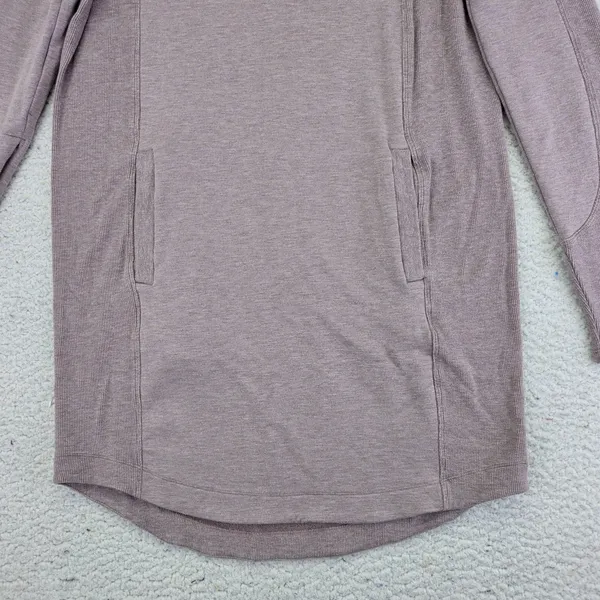 Athleta Balance Dress Long Sleeve Crew Tunic‎ Pockets Active Casual Mauve Small - Image 4