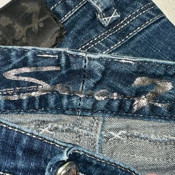 Seven7 Jeans Women 24 Bootcut Mid‎ Rise Stretch Embellished Pocket Y2K Western - Image 4