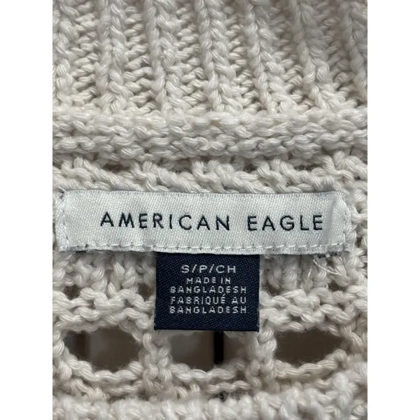 American Eagle Chunky Open Knit Sweater‎ Crew Neck Short Sleeve Size Small - Image 2