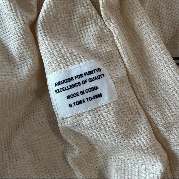 Women's Oversized Lightweight Two Piece Waffle Jogger Set Cream Size 3XL #260722 - Image 2