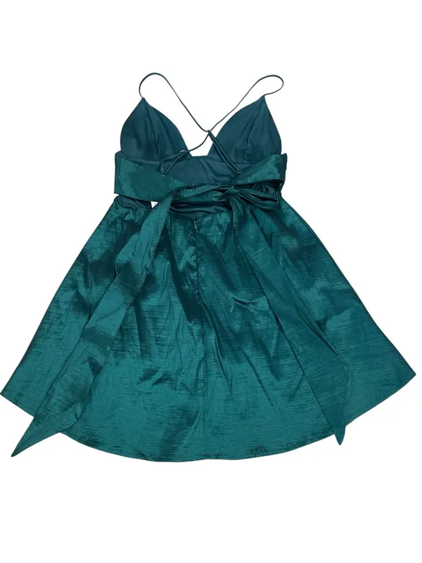 Lucy in the Sky Emerald Green Homecoming Mini Dress - Image 3