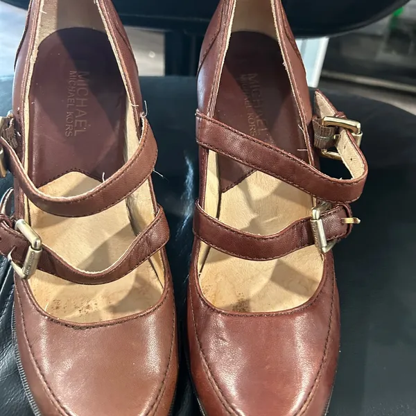 Michael Kors Brown Leather Heels - Image 3