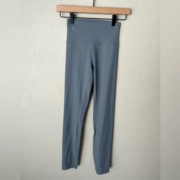 Lululemon align ribbed high rise leggings chambray blue 4 - Image 7