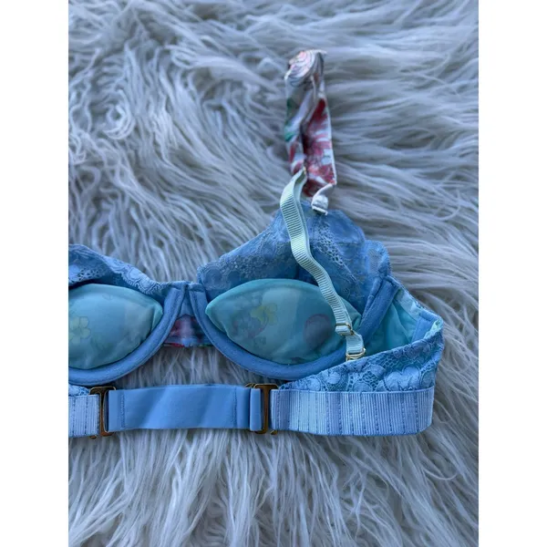 We Are Hah by Free People After Hours Bra Kyoto Kimono French Blue 28-36A - Image 11