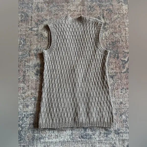 Sleeveless VTG Knit Button Front Sweater Cardigan - Image 5