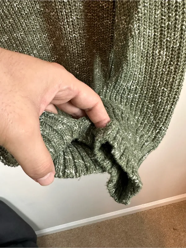 Offline by Aerie Chunky Knit 3/4 Zip Sweater Thumbhole Oversized Sweater Large - Image 7