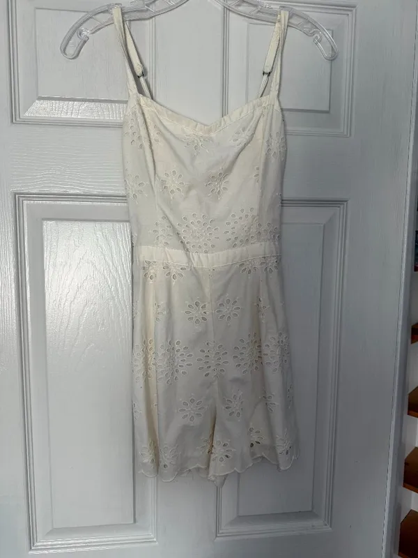 Hollister White Eyelet Romper - Image 2