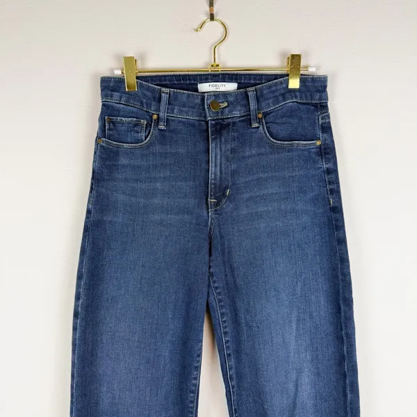 Fidelity‎ Denim Katie High Rise Classic Flare Wide Leg Jeans St Tropez Size 25 - Image 5