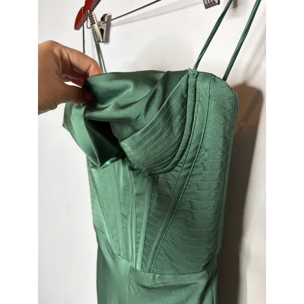 House Of CB Charmaine Corset Maxi Dress in Forest Green XS - Image 7