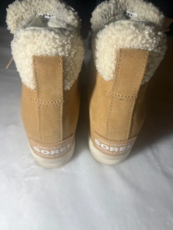Sorel Tan Lace-Up Shearling Boots - Image 2