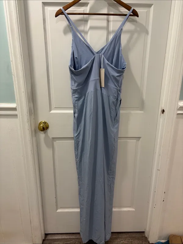 Halara Breezeful Backless Wide Leg Quick Dry Jumpsuit Sz L Ballad Blue New W Tag - Image 6