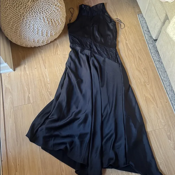 DKNY Asymmetrical Black Dress - Image 3