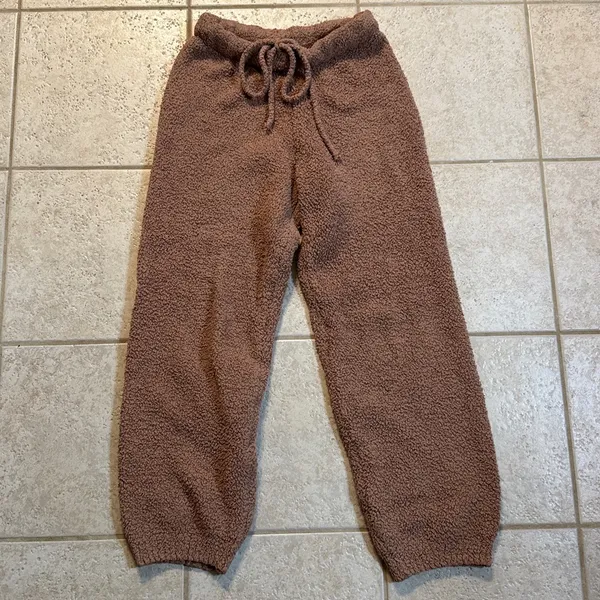 Skims Teddy Sherpa Fleece Joggers Size S/M Brown‎ - Image 2