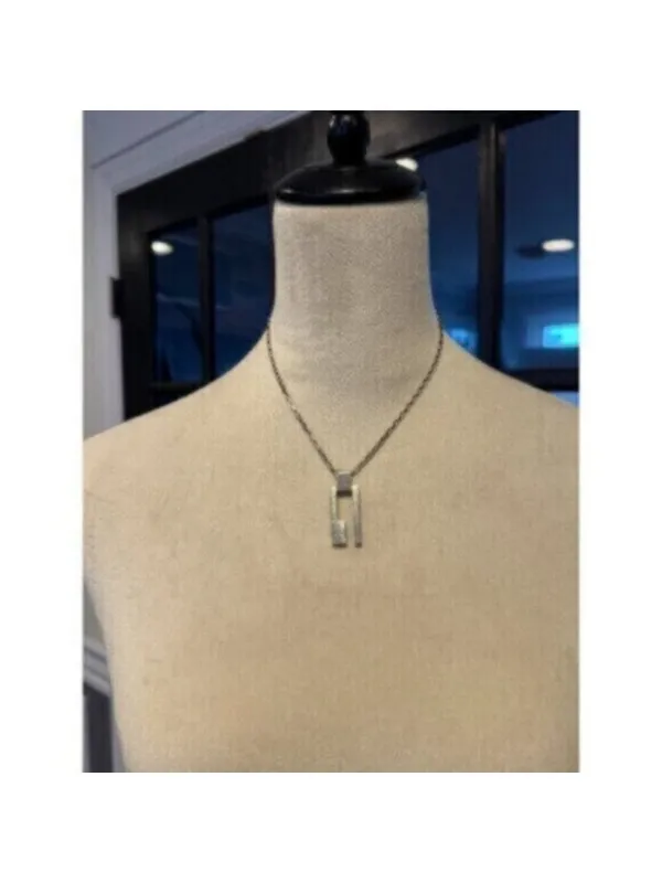 GUCCI G Necklace Sterling Silver 925 Made in Italy - Image 3
