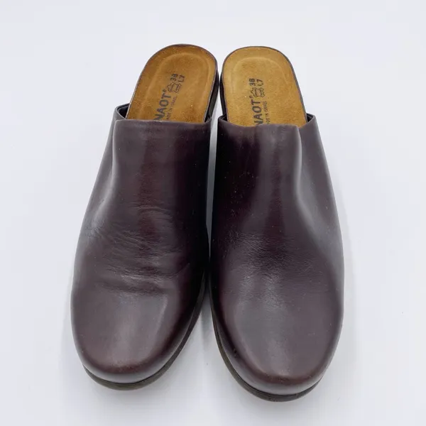 NAOT Eden Dream Leather Mule Clog Women's Size 38 US 7 Deep Brown Purple Boho - Image 4