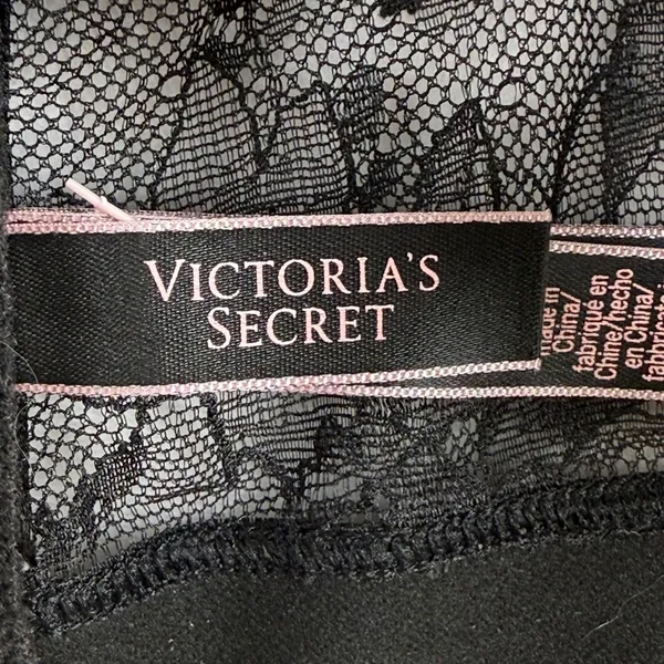 Victoria's Secret Very Sexy Black Floral Lace High Neck‎ Bralette Small - Image 3