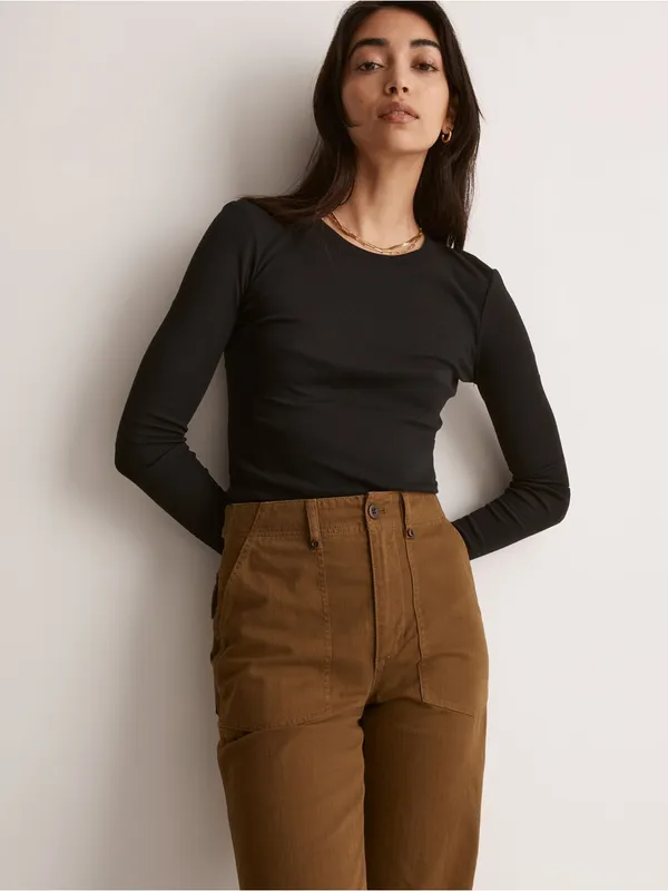 Madewell The Perfect Vintage Wide Leg Utility Pant Women’s 25T Golden Spinach - Image 4