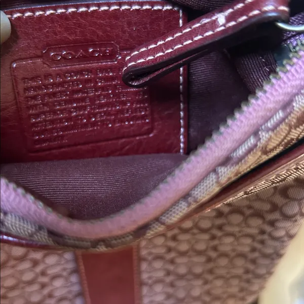 Coach Purple‎ Suede Logo Canvas Swing Pack Crossbody - Image 7