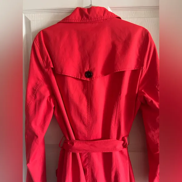 Lands’ End Crimson Dawn Harbour Cottage Trench Coat‎ Sz L Minimalist Boho-Chic - Image 13