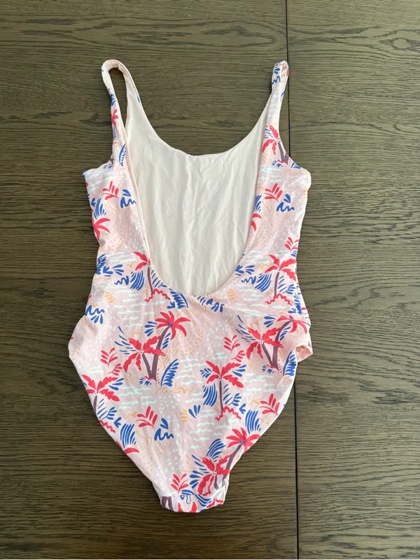 Onia Pink Tropical Palm One-Piece Swimsuit - Image 2