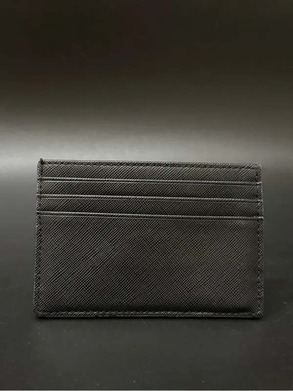 KATE SPADE Haven Lane Graham Glitter Black Crossgrain Leather Card Case Wallet - Image 2