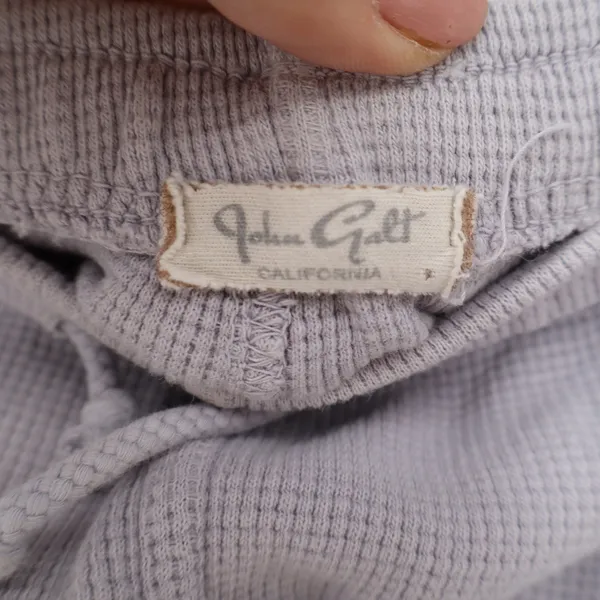 John Galt Brandy Melville Purple Waffle Knit Thermal Lounge Shorts - Image 2