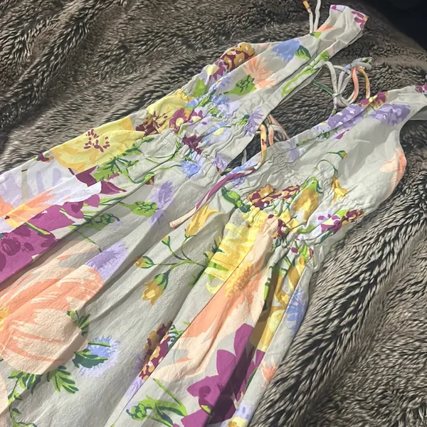 H&M Floral Summer Linen‎ Blend Maxi Dress Midi/Maxi Long - Image 8