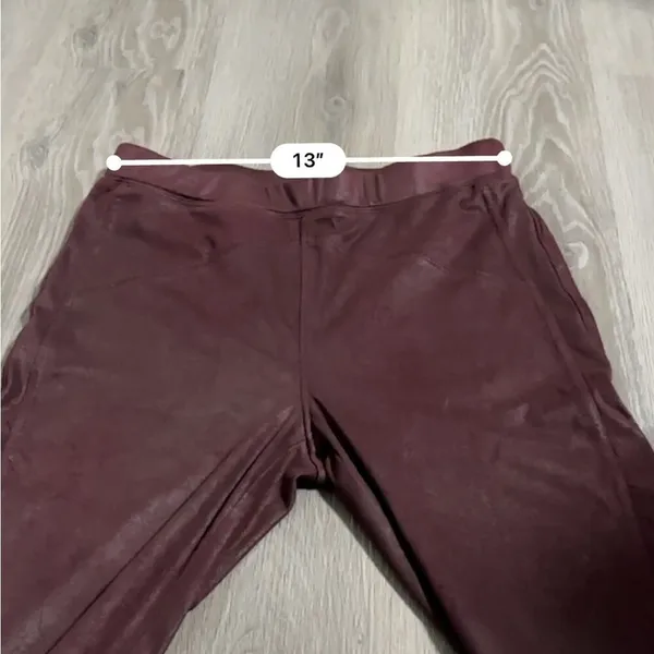 Free People Midnight Burgundy Faux Suede High Rise‎ Ankle Leggings Size S - Image 11