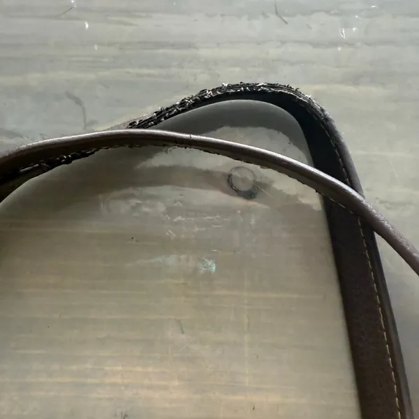 New York & Company Tan Brown Monogram Print Shoulder Tote Bag Purse - Image 3