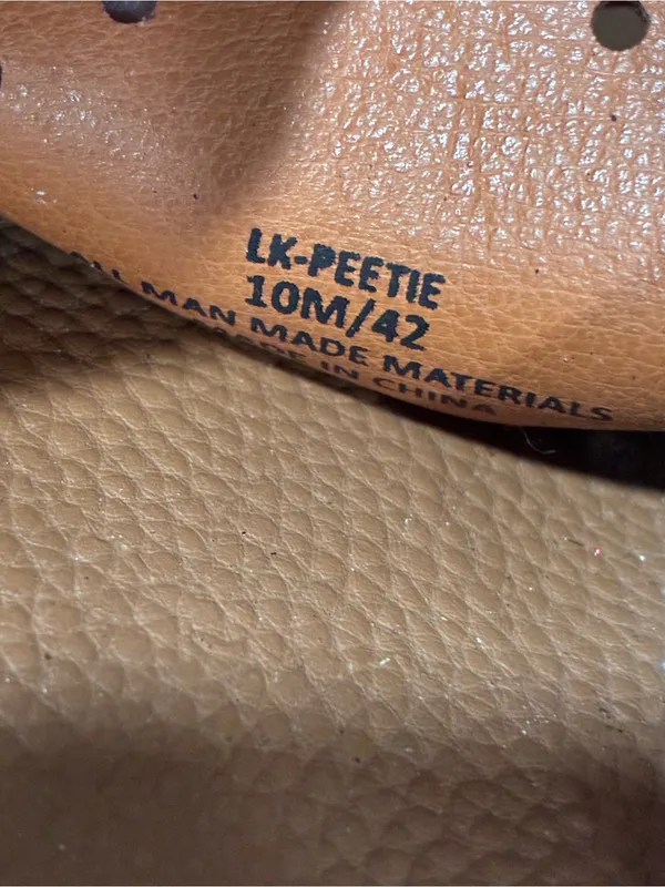 LUCKY BRAND Peetie Sandal In Cortado Eco Sheep Pu Brown Cutout Size 10 - Image 4