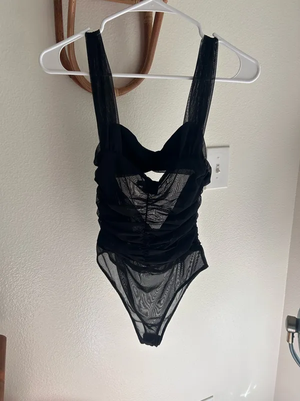 Ruched Cut-Out Bodysuit Princess Polly - Image 9
