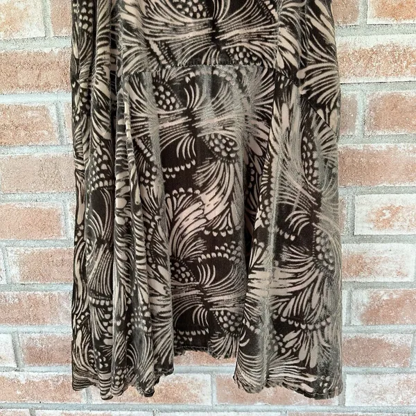 Free People Ellie Mini Dress Velvet Brown Studded XS Witchy Fairy Grunge Boho - Image 9