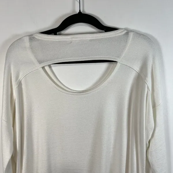 Rag‎ & Bone Open Back Long Sleeve White Top Size Medium Lightweight Designer - Image 8