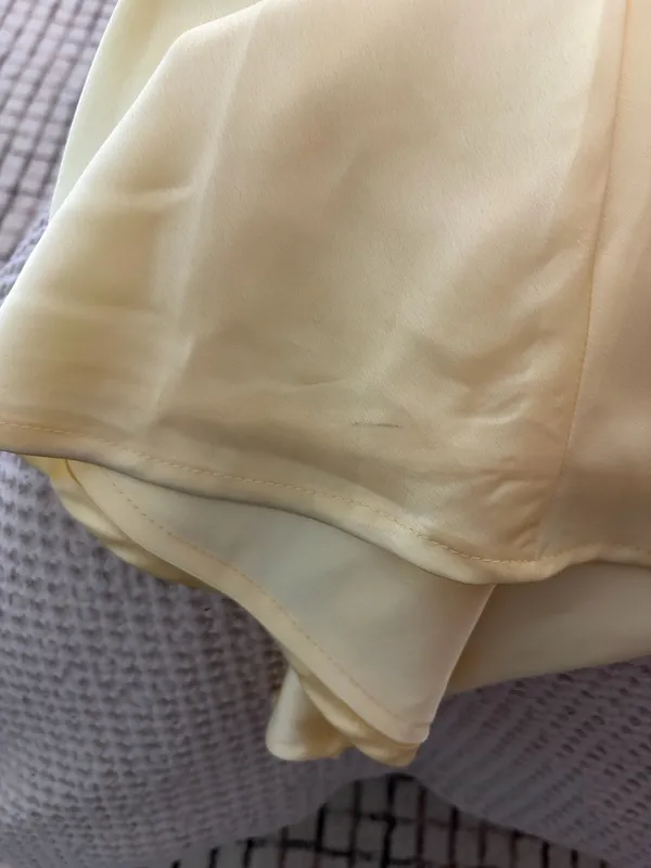 Show Me Your Mumu Anderson Maxi Dress Pale Yellow Luxe Satin - Image 10
