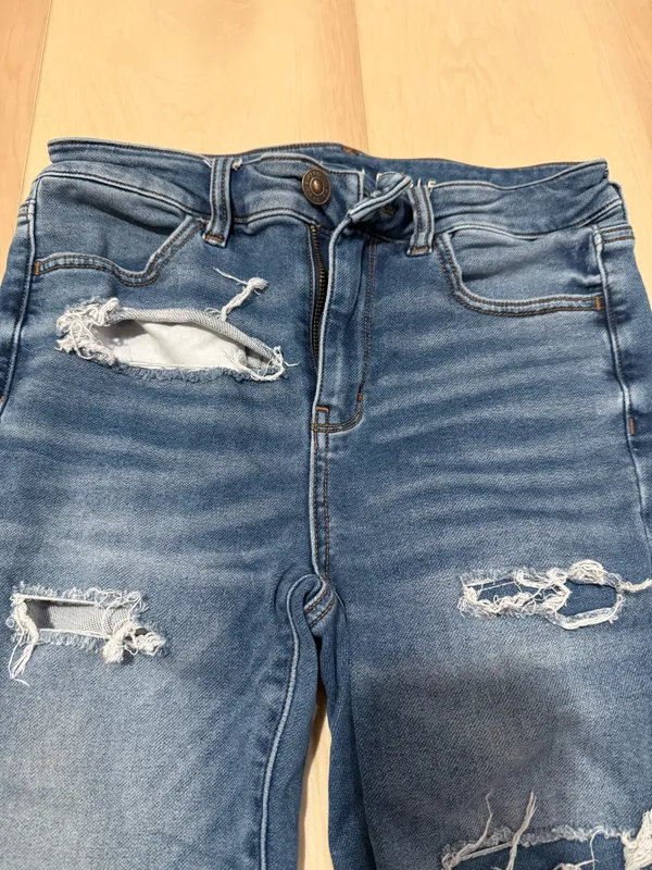 American Eagle distressed Jeans Hi Rise Jegging Women's size 6 X-Long - Image 3