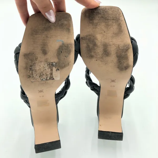 BCBGeneration FINAA Black Braided Block Heeled Sandals Size 10 - Image 11