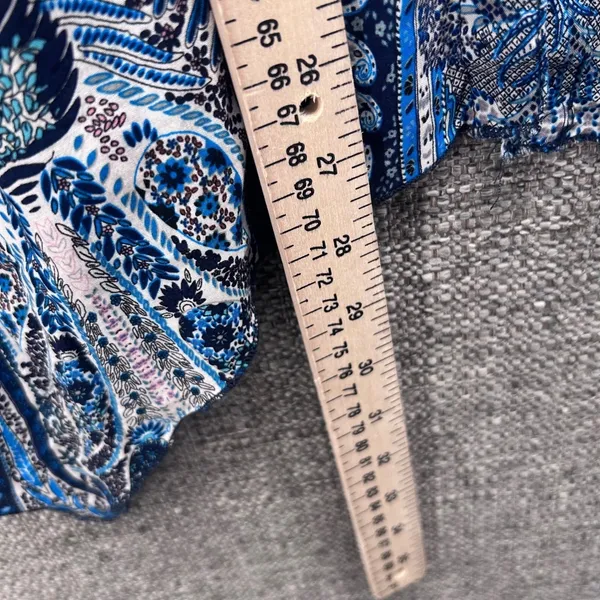 Womens Paisley Tunic Top Blue‎ Medium Blue - Image 9
