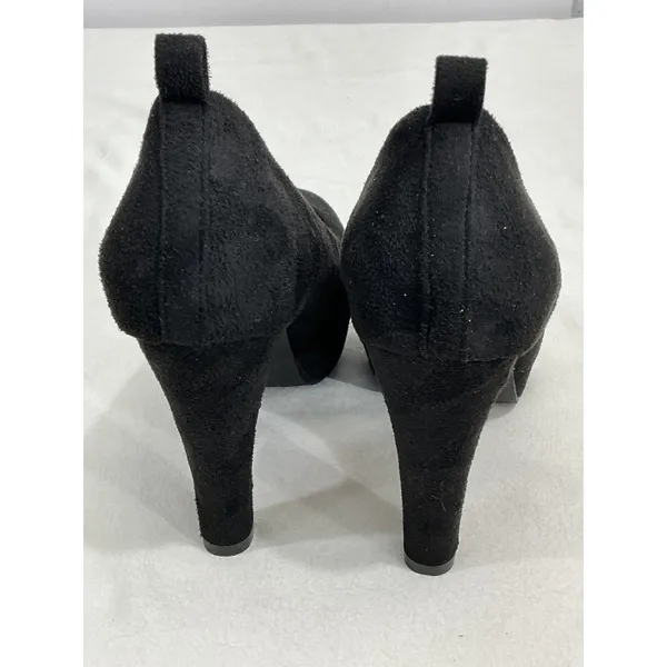 Womans Made In China Black Faux Suede Platform High Heel Eu 41 Us 8 - Image 5