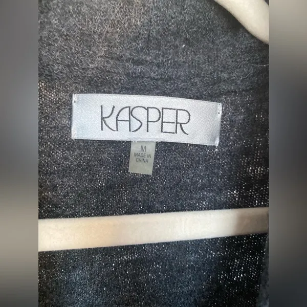 100% Wool Blazer Kasper Timeless‎ Capsule Classic Shawl Collar Elegant Office - Image 7