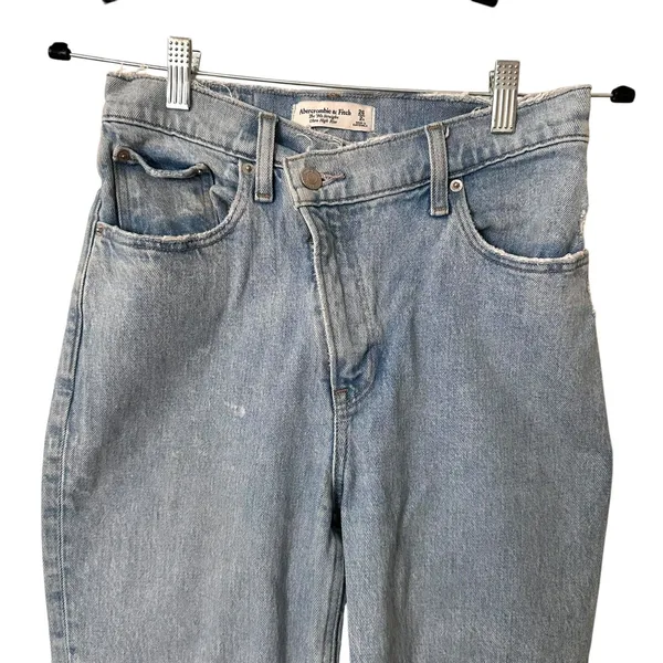 ABERCROMBIE & FITCH Ultra High Rise 90s Straight‎ Denim 26/2R - Image 5