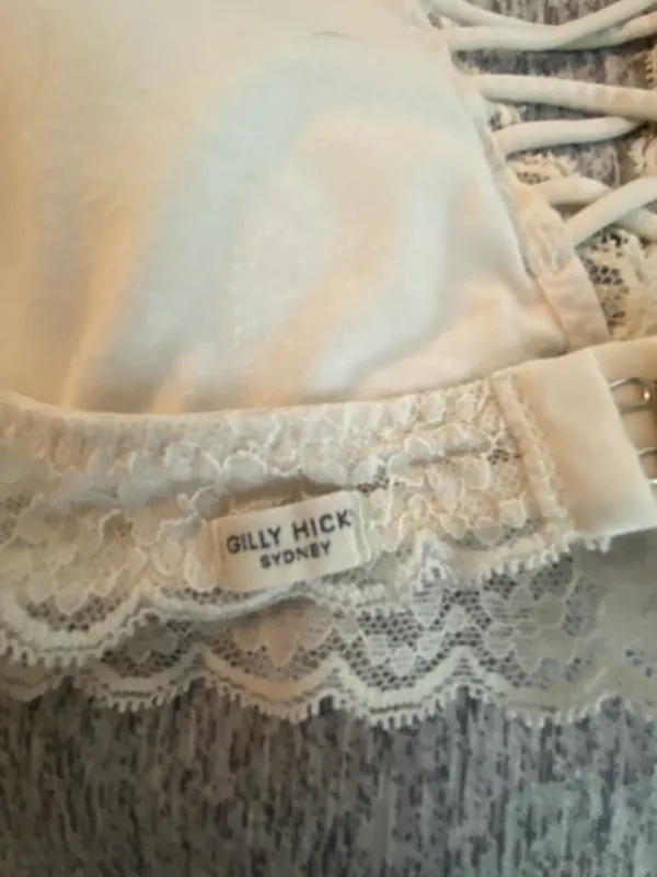 Gilly Hicks White Lace Halter Bralette - Image 3