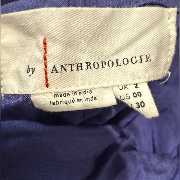 Anthropologie Purple/blue A-Line Ruffle Slit Midi Skirt Size 00 - Image 11