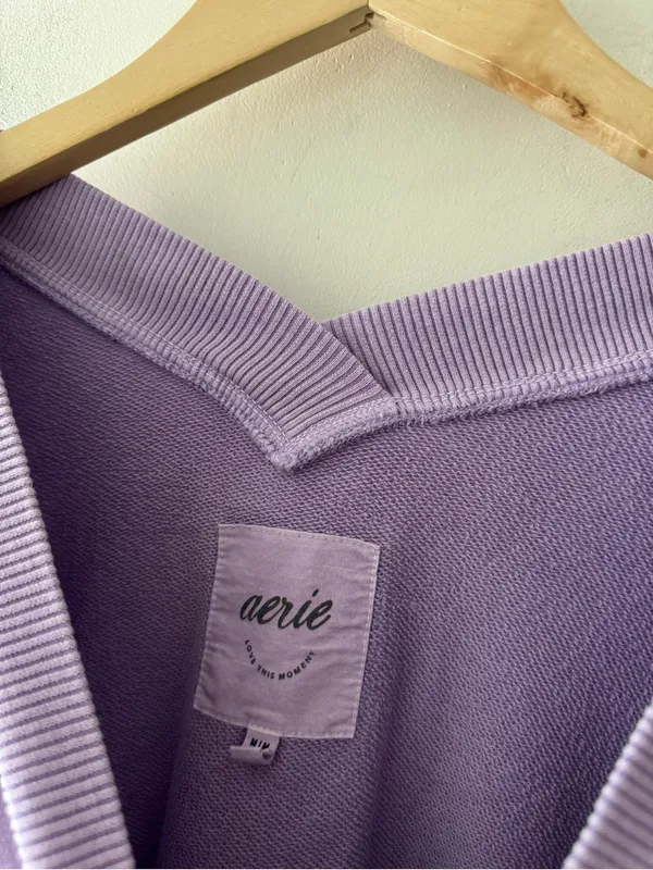 Aerie‎ House Party Sweatshirt Lavender Purple - Image 6