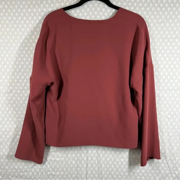 Amanda Uprichard‎ Orange Brown Twist Front Top - Image 6
