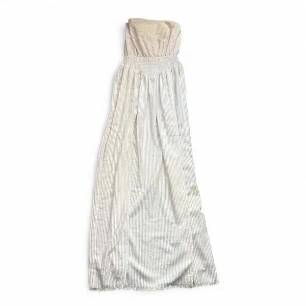 NWT Somedays Lovin Drifting South Strapless Feminine Neutral Maxi Dress — SMALL - Image 5