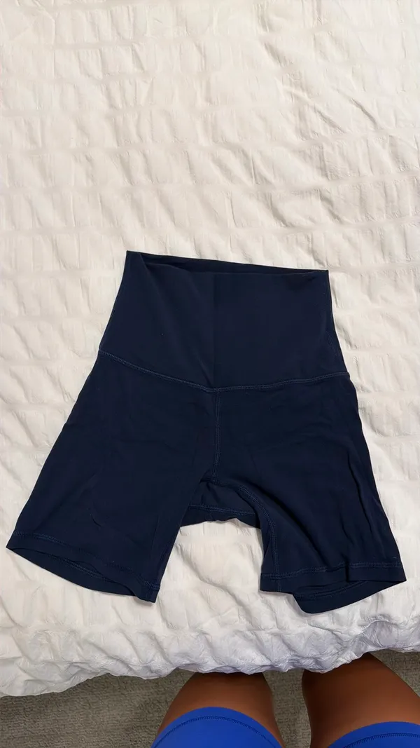 Lululemon Biker Shorts Navy Blue - Image 2