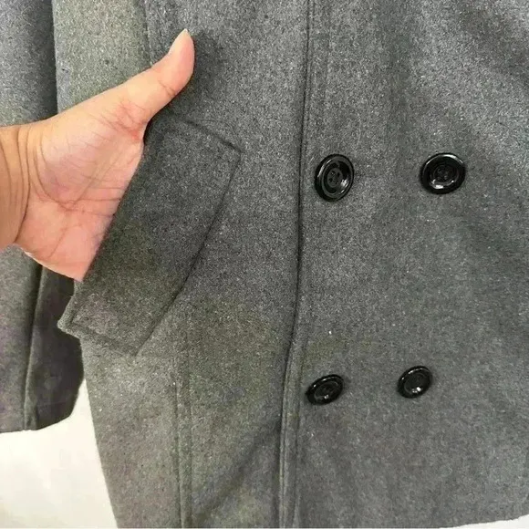 NWT‎ Coat Jacket Button Up Front Pockets Snap Button Collar Womens Size XL Gray - Image 15