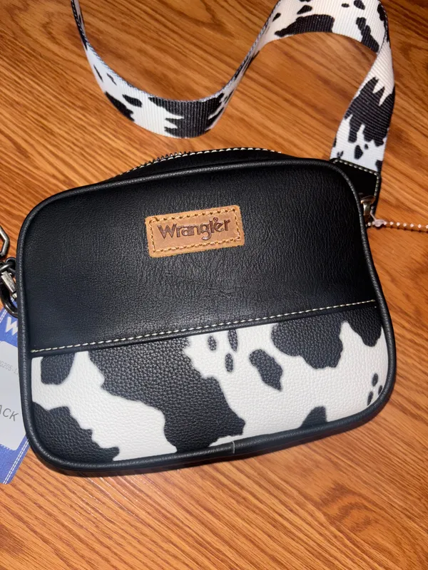 Wrangler Cow Print Crossbody Bag - Image 4